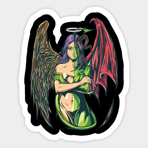 Half devil half angel hoodie top